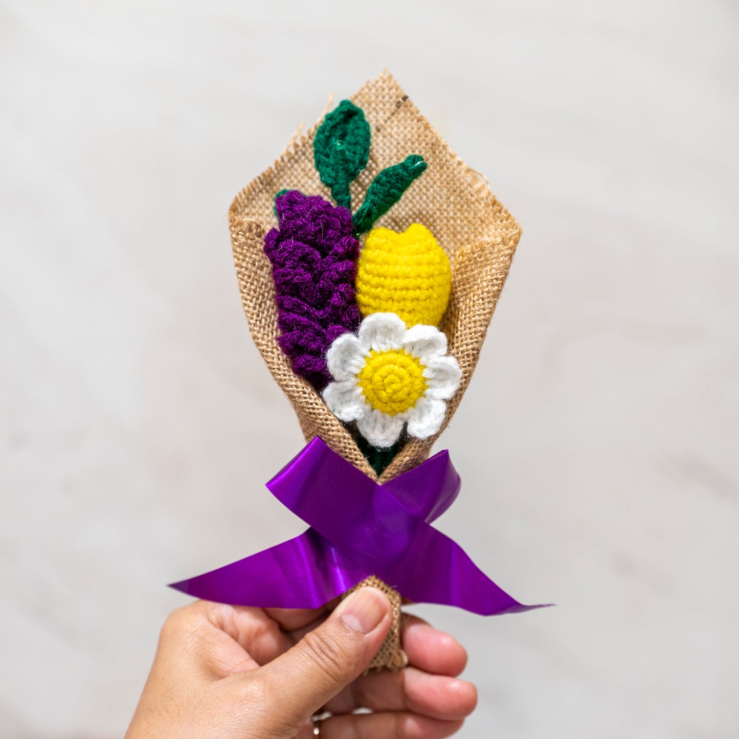 Handcrafted Mini Macrame Bouquet