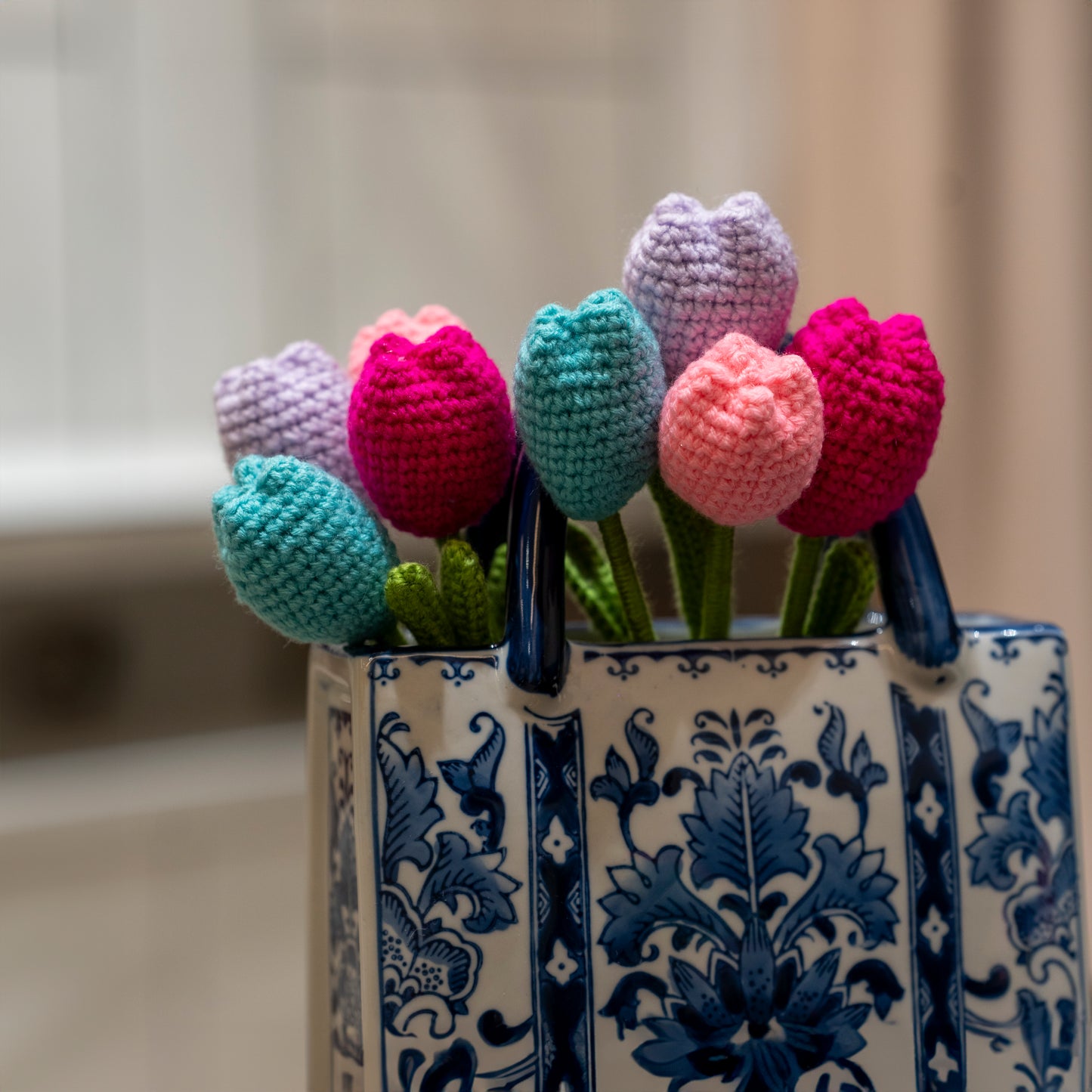 Handcrafted Macramé Tulips