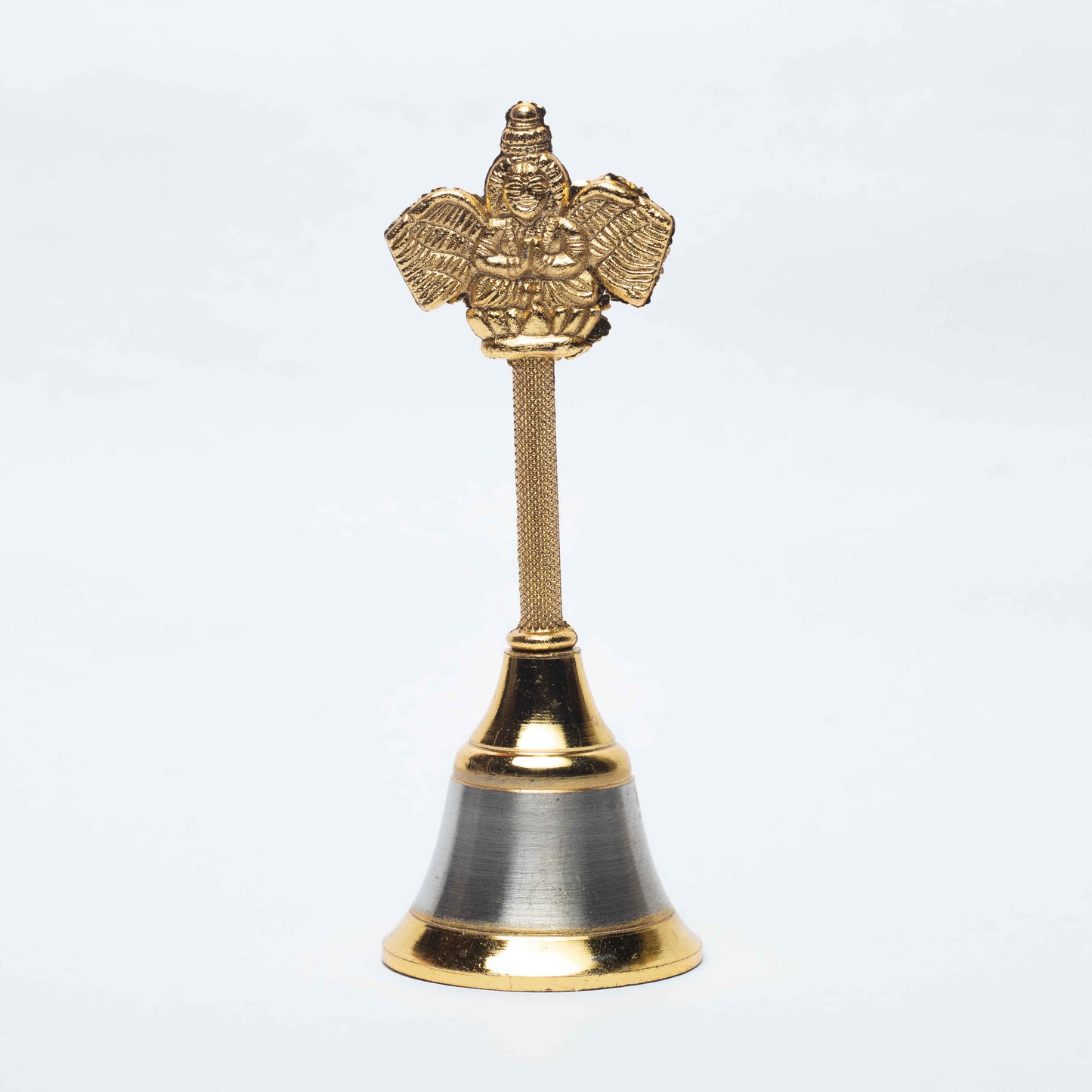 Elegant Gold and Silver Plated Garuda Bell/Ghanti