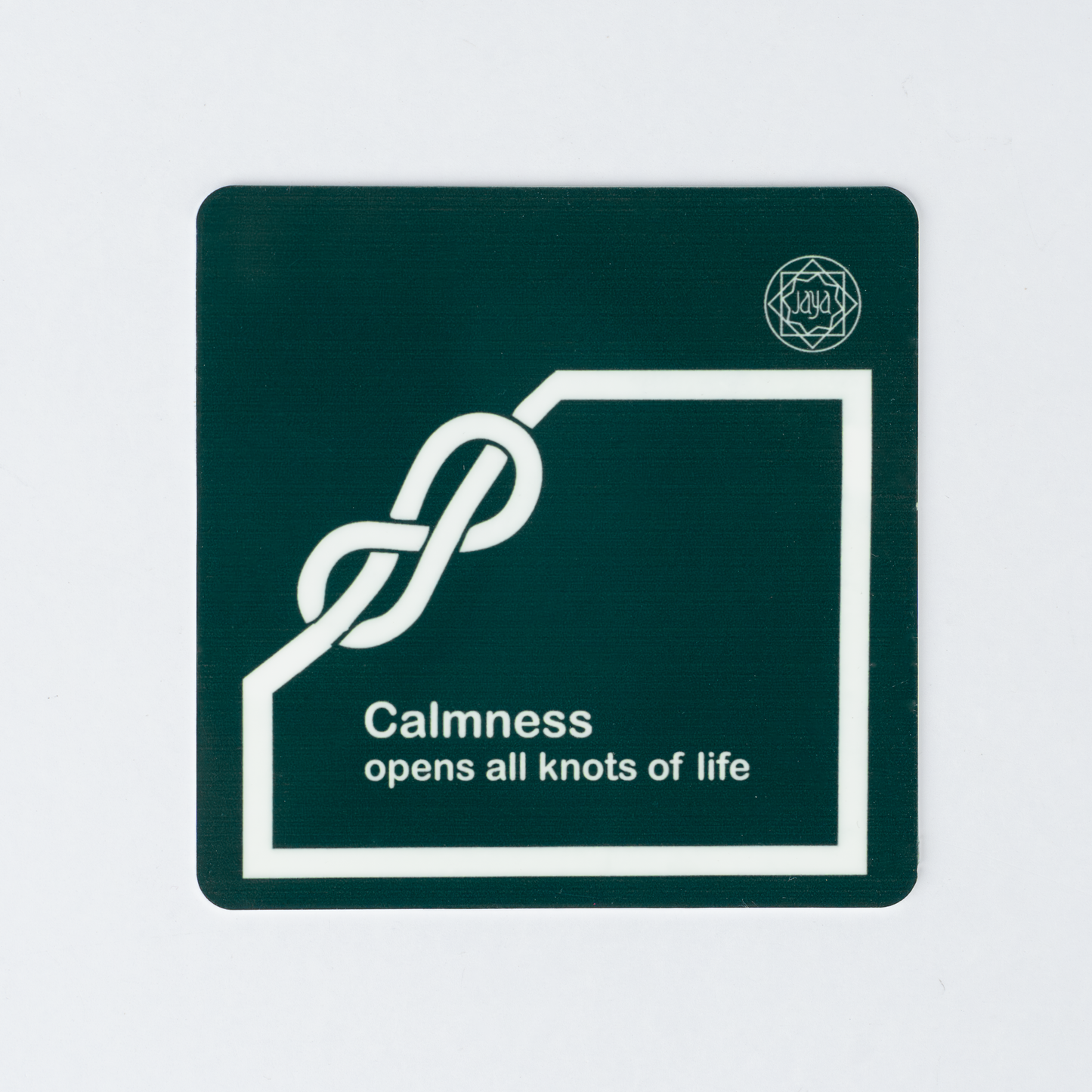 "Open All Knots of Life" Metal Coaster - Set of 2