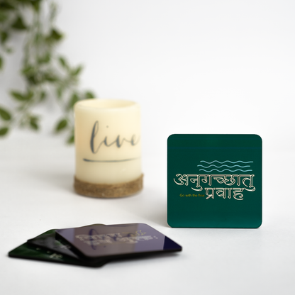 Sanskrit Phrases Wooden Fridge Magnets- Small Size