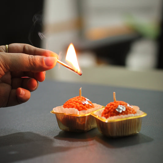 Set of 2 Laddoo Candles